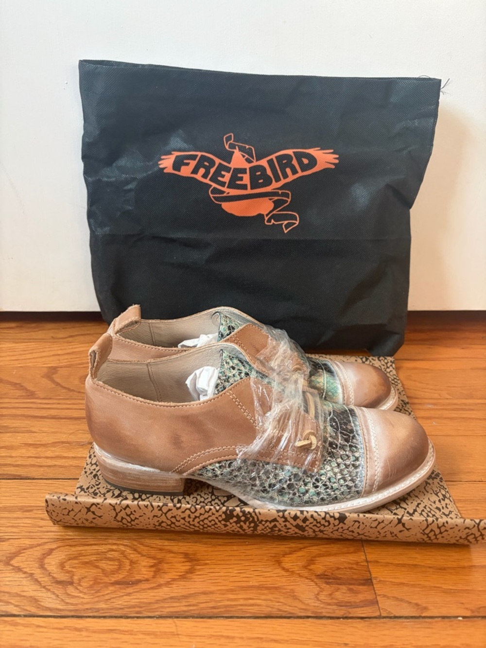 freebird Mabel Turquoise Multi & Tan Leather Loafers - Picture 6 of 6